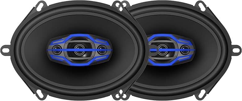 4-Way Car Audio Speakers Pair, 5x7/6x8 inch, 320W