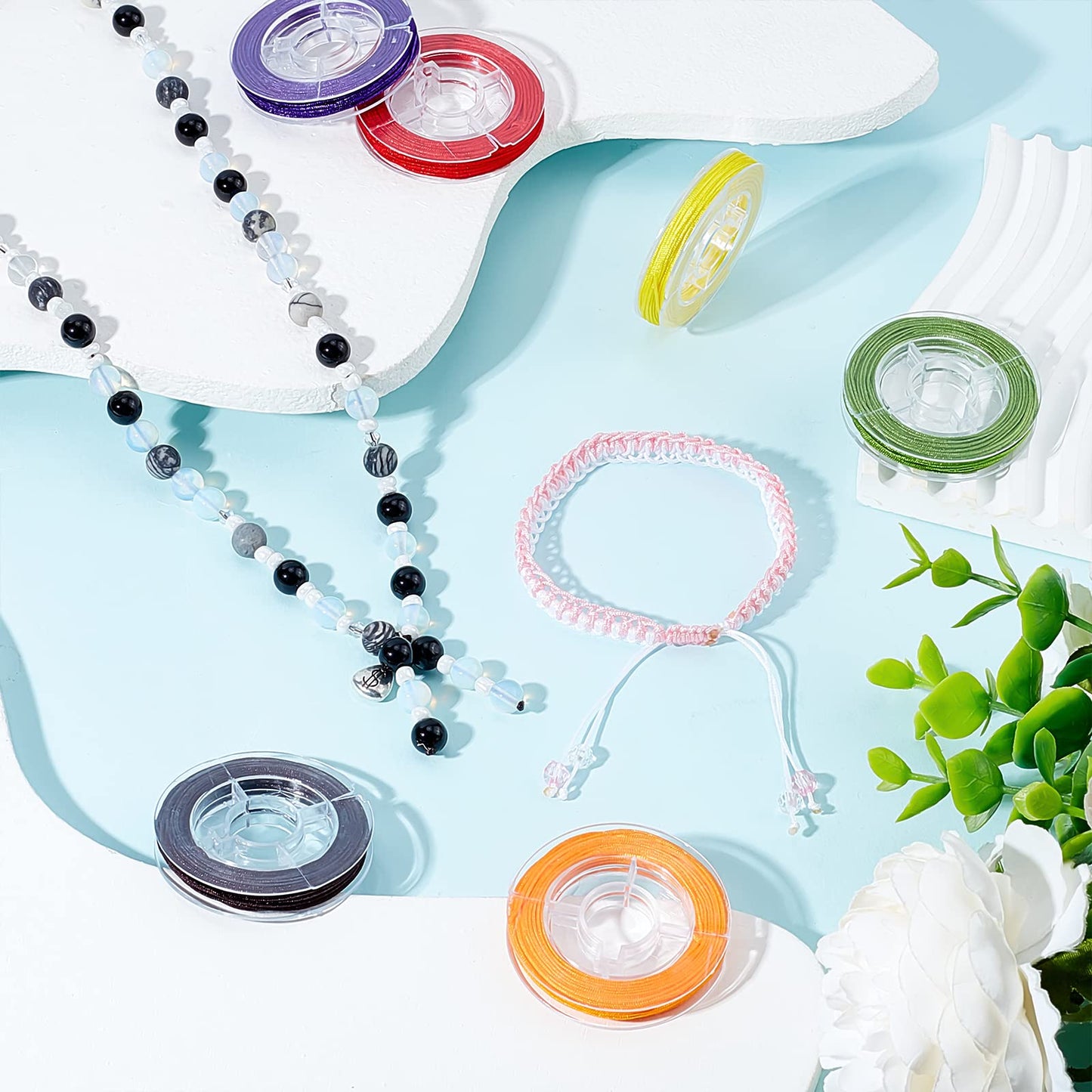 Colorful Nylon Beading Cord for Jewelry and Crafting