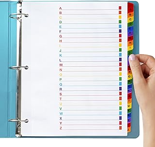 Letter Size Alphabet Binder Dividers, 3 Sets of 26