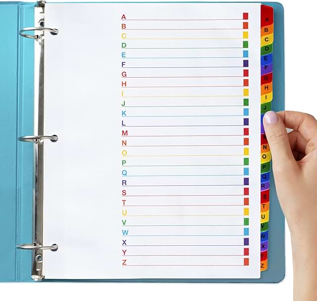 Letter Size Alphabet Binder Dividers, 3 Sets of 26