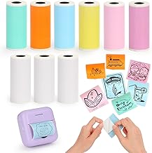 Set of 9 Mini Thermal Printer Sticker Rolls