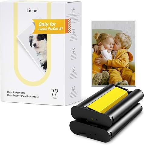 Photo Paper and Ink Refill Set, 72 Sheets, 4x6"