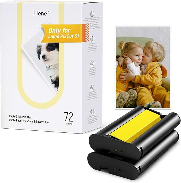 Photo Paper and Ink Refill Set, 72 Sheets, 4x6"