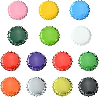 140 pcs Metal Flat Round Bottle Caps for DIY Crafts and Decor