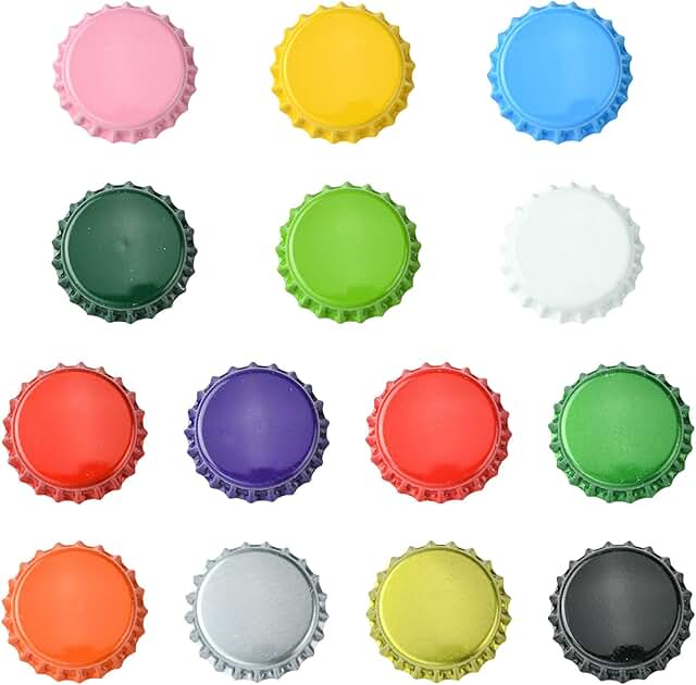 140 pcs Metal Flat Round Bottle Caps for DIY Crafts and Decor