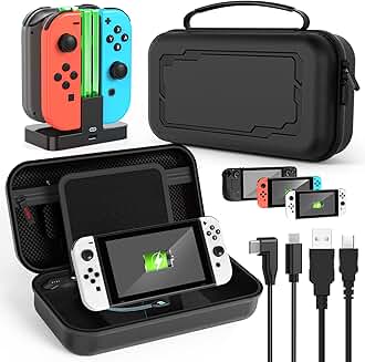 Battery case and charging dock for Nintendo Switch