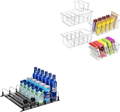 Set of 4 pantry storage and organization bins