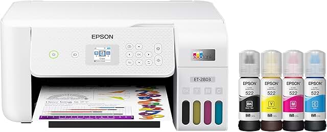 Wireless Color All-in-One Supertank Printer with Scan and Copy