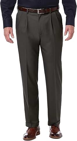 Men's Classic Fit Pleat Front Pants in Regular and Big & Tall Sizes