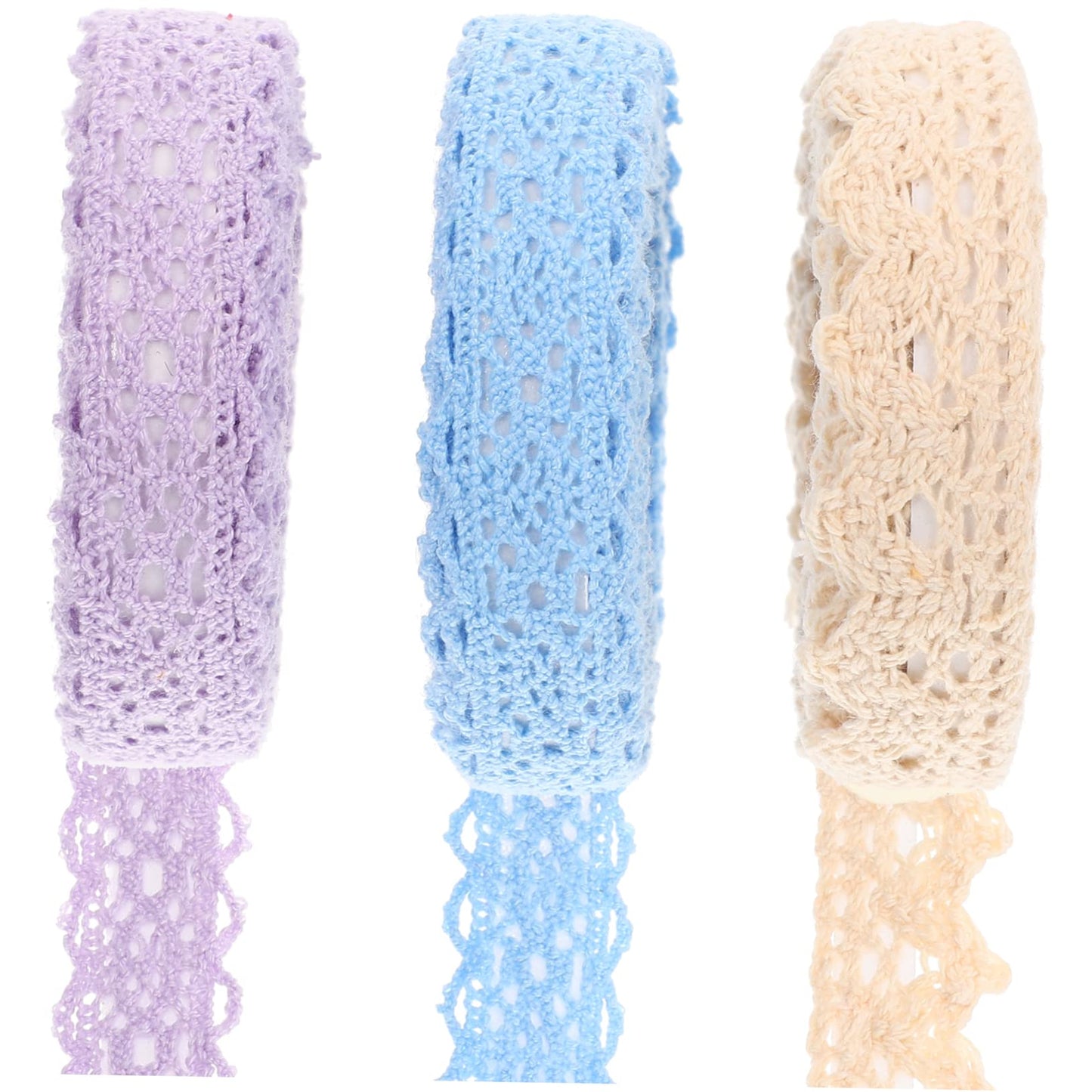 Self-Adhesive Fabric Lace Tape Set 3 Rolls