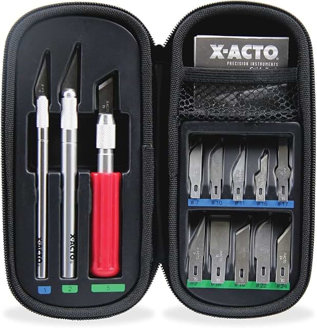 Basic Craft Knife Set with 3 Knives and 13 Blades