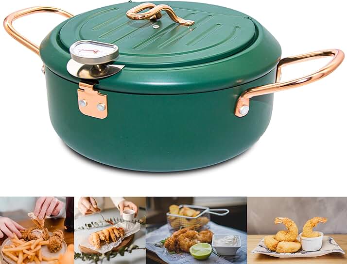 4.3L Nonstick Tempura Fryer with Thermometer