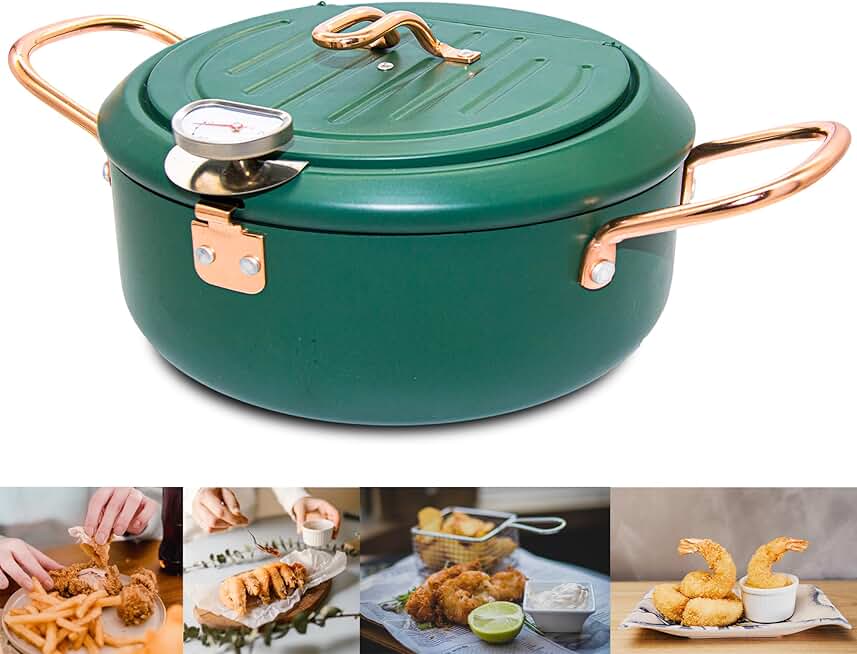 4.3L Nonstick Tempura Fryer with Thermometer
