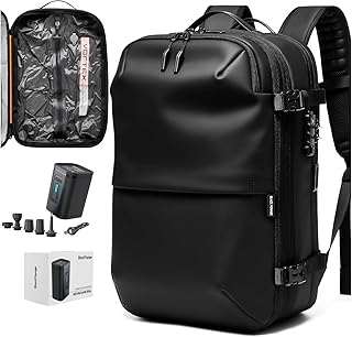 Expandable 60L Water-Resistant Travel Backpack with Lock