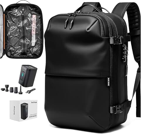Expandable 60L Water-Resistant Travel Backpack with Lock