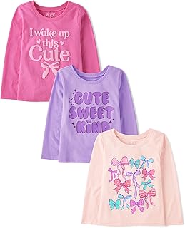 Girls' and Toddler Long Sleeve Graphic T-Shirts Multipack
