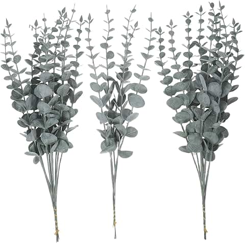 25pcs Artificial Eucalyptus Stems for Decor and Arrangements