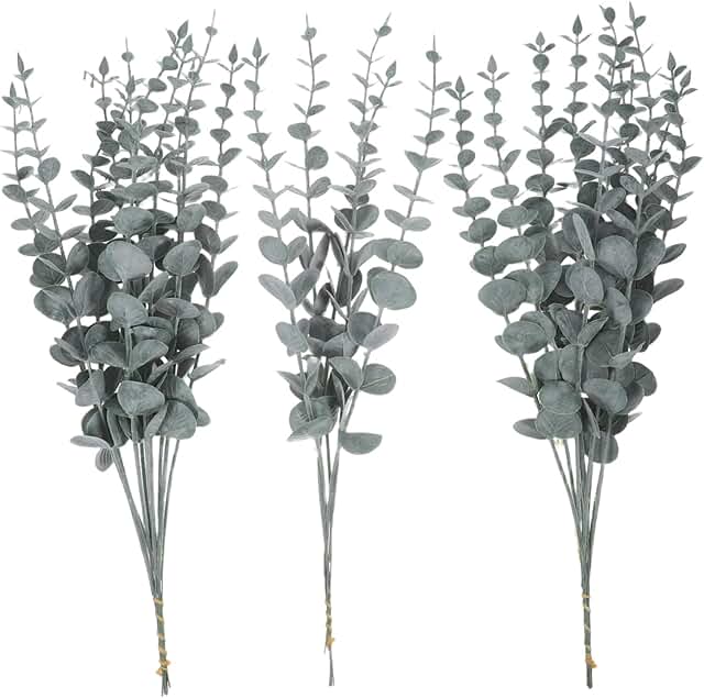 25pcs Artificial Eucalyptus Stems for Decor and Arrangements