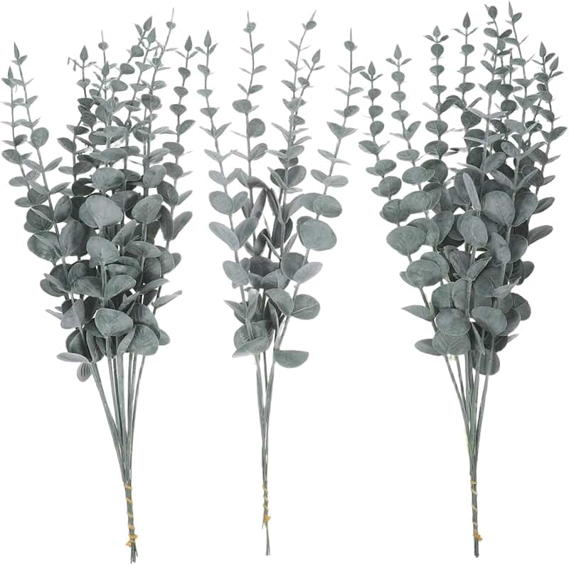 25pcs Artificial Eucalyptus Stems for Decor and Arrangements