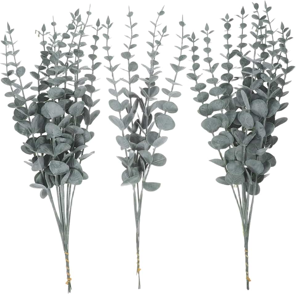 25pcs Artificial Eucalyptus Stems for Decor and Arrangements