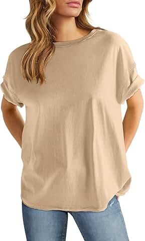 Women's Loose Fit Short Sleeve Crewneck T-Shirt