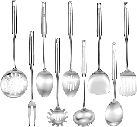 9-Piece Stainless Steel Kitchen Utensil Set