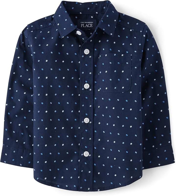 Baby Boys and Toddler Long Sleeve Button Shirt