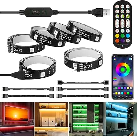 10ft RGB LED Strip Lights with Remote and App Control