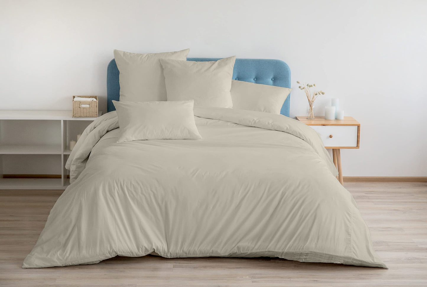 Oversized King Duvet Cover 100% Organically Sourced All Season 600 Thread Count with Zipper Closure  Corner Ties Soft Comforter Cover by  Oversized King, Ivory