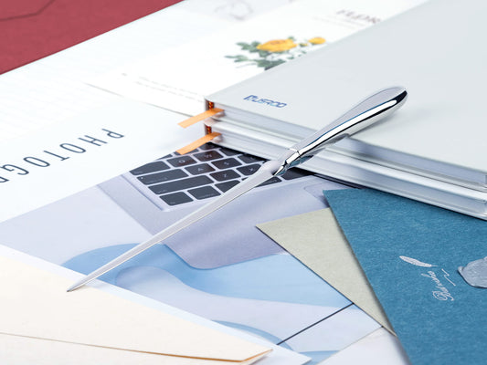 Silvery Letter and Envelope Opener Set, 9 Inches (2 Pack)