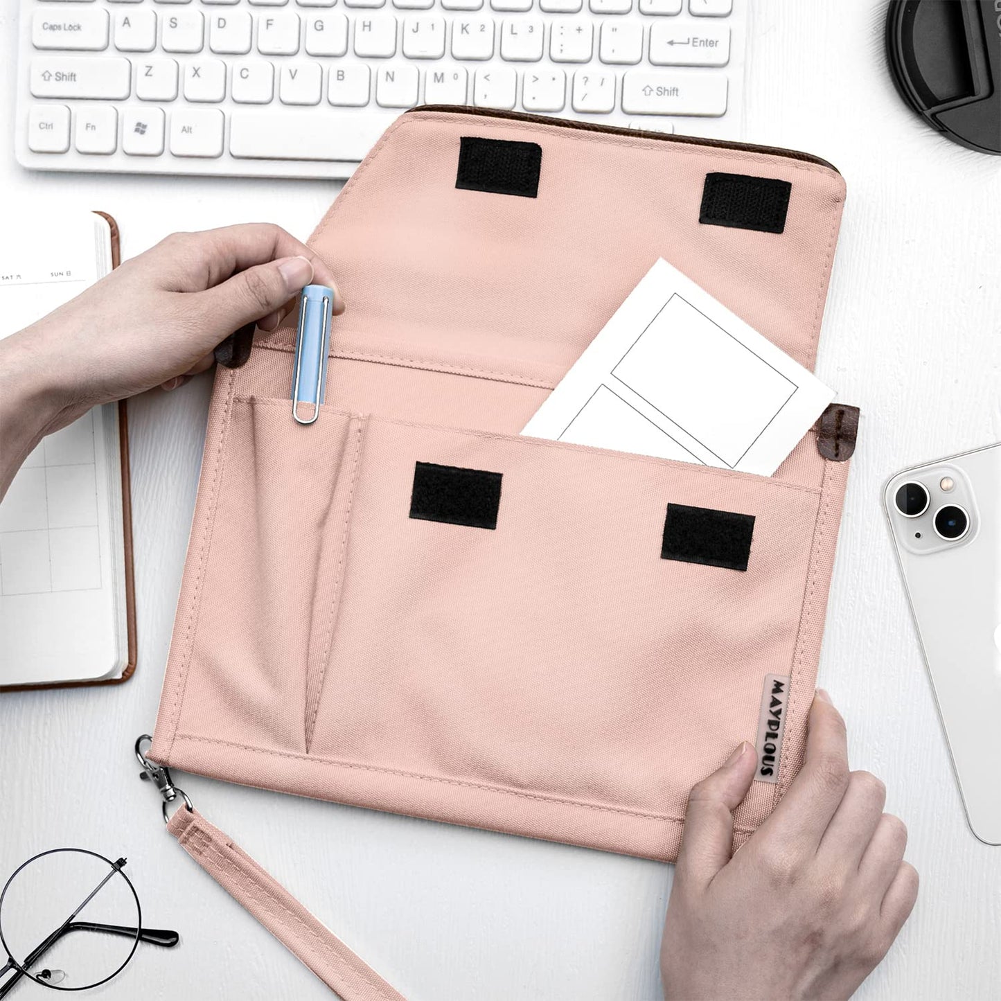 Pink A5 Conference Folder and Organizer Bag