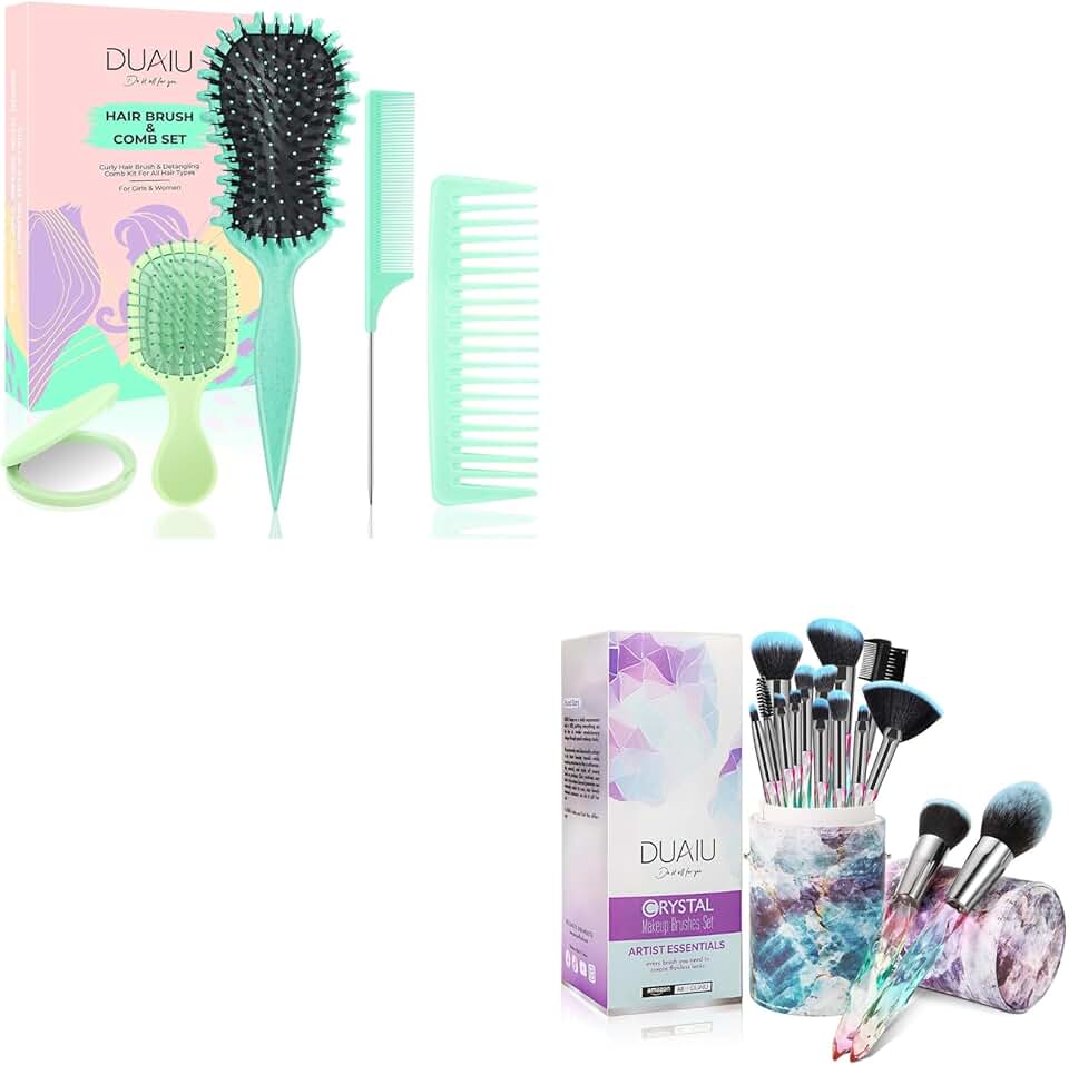 Curl Defining Brush and Makeup Brush Set for Daily Use