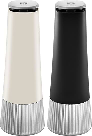 Manual 2-Piece Spice Mill Set in Black and Ivory