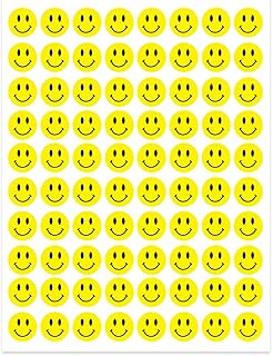 2000 Yellow Smiley Face Dot Stickers, 1/2 Inch