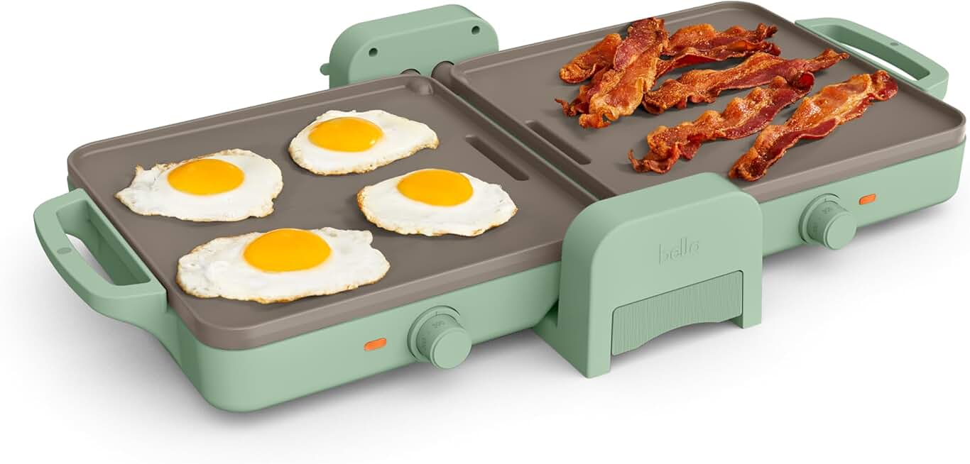 10x20 Inch Ceramic Foldable Dual-Temperature Griddle