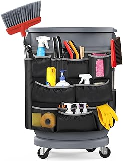 Large 3-Tier Cleaning Supplies Organizer with 15 Pockets