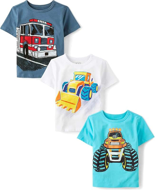 Baby Boys and Toddler Sports T-Shirts, 3 Pack