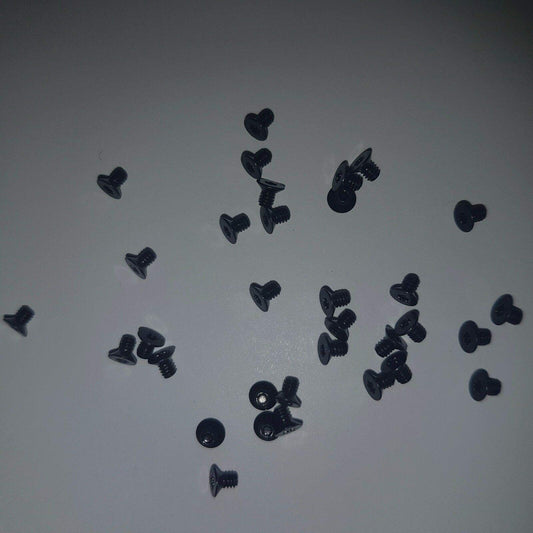 12 Small Black T5 Torx Screws M2x3mm