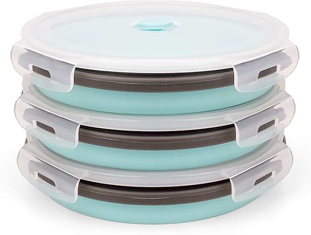 Large 1200ml Collapsible Silicone Food Storage Containers