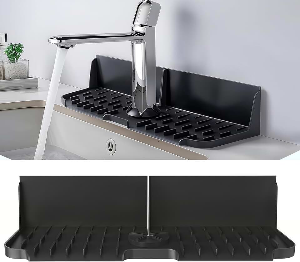 Silicone Sink Drain Organizer and Splash Guard