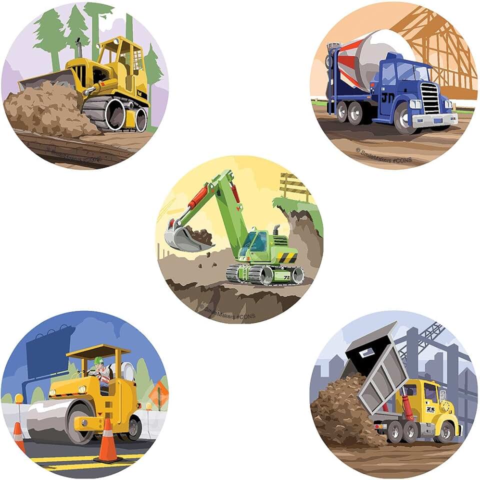 Set of 100 Earth Movers Stickers