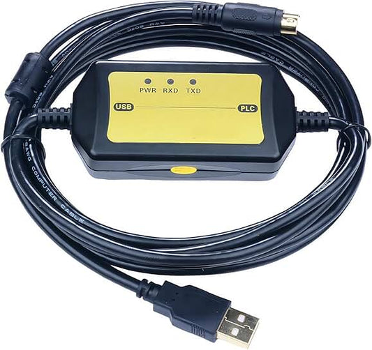 10 ft Isolated USB Programming Cable for Mitsubishi PLC FX3 Series