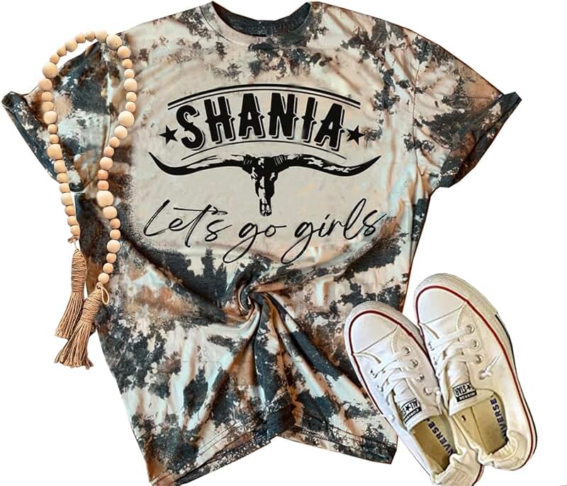 Western Cow Skull Bleached Shirt for Women