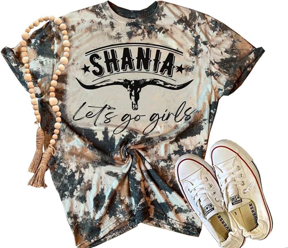 Western Cow Skull Bleached Shirt for Women