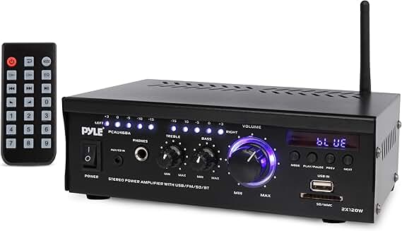 Bluetooth computer speaker with amplifier and remote