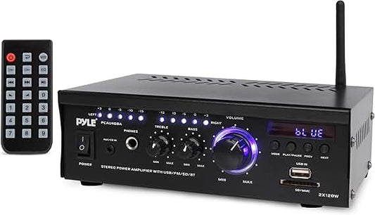 Bluetooth computer speaker with amplifier and remote