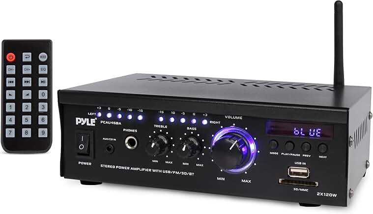 Bluetooth computer speaker with 2x120W power and remote