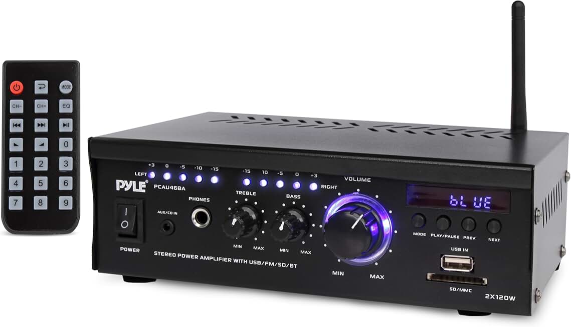 Bluetooth computer speaker with 2x120W power and remote