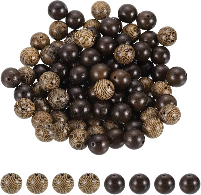 200pcs 12mm Round Wooden Beads for Jewelry Making