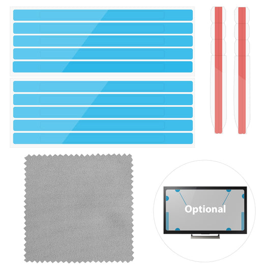 12 Privacy Screen Adhesive Strips and 2 Mount Tabs for Monitors